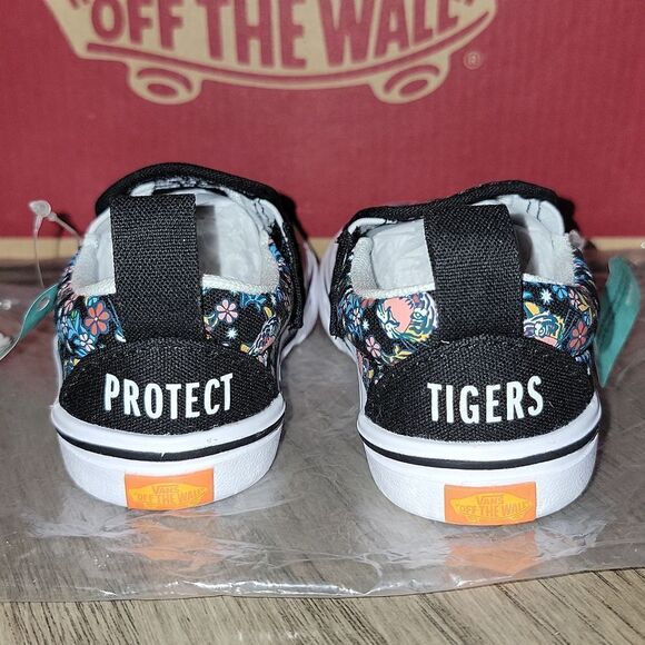 VANS ProjectCAT Protect Tigers Discovery Rare ComfyCush Slip On V Shoes Size 5 - Picture 6 of 12